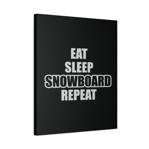 Eat Sleep Snowboard Repeat Slope Vacation Canvas Print Poster