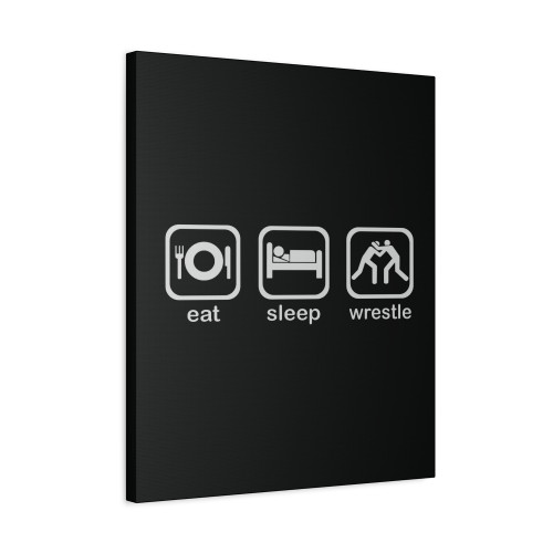 Eat Sleep Wrestle Canvas Print Poster