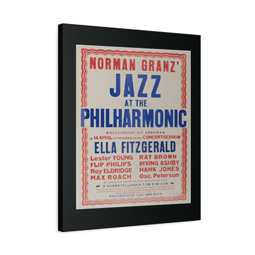 Ella Fitzgerald Jazz At The Philharmonic 1957 Dutch Concert Poster Canvas Print Poster