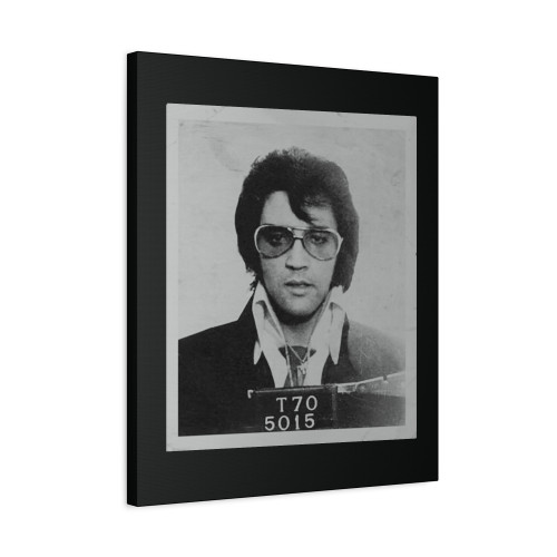 Elvis Presley Black And White Framed Picture Juniors And Ladies Canvas Print Poster