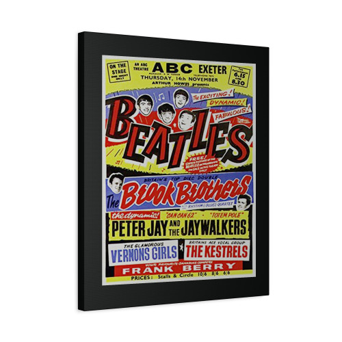 Beatles Exeter British Rock & Roll Concert Gig Band Poster Canvas Print Poster