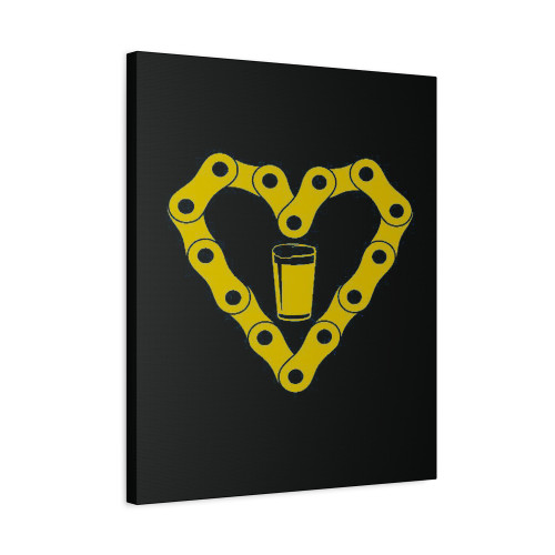 Beer & Bike Love Triblend Racerback Canvas Print Poster