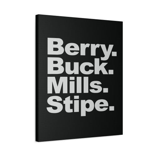 Berry Buck Mills Stipe Canvas Print Poster