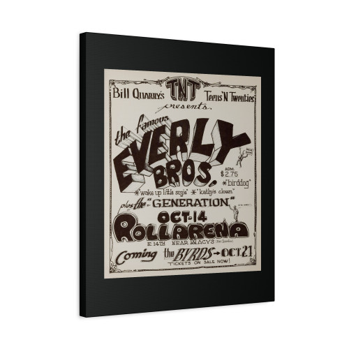 Bill Quarry's Handbill Everly Brothers 1966 Oct 14 Hayward Canvas Print Poster
