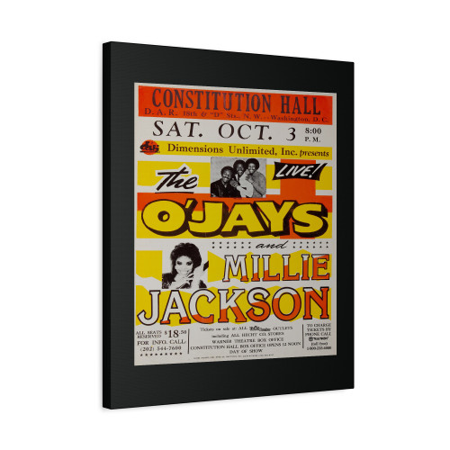 O'Jays Millie Jackson 1987 Washington D.C. Concert Canvas Print Poster