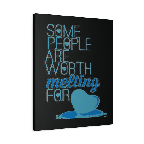 Olaf Some People Are Worth Melting For Love Canvas Print Poster