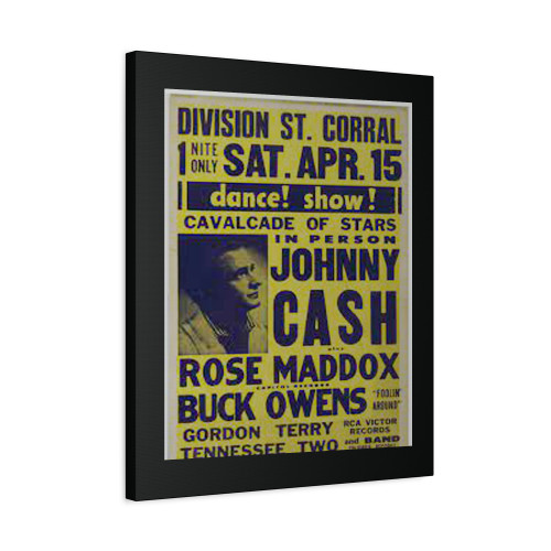Original Vintage Johnny Cash Canvas Print Poster Original Vintage Johnny Cash Canvas Print Poster