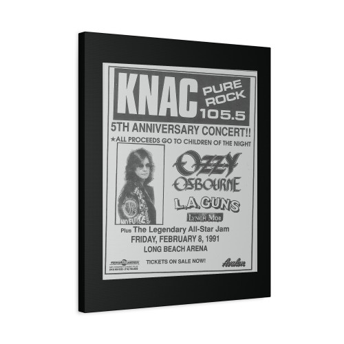 Ozzy Osborne Concert 1991 Long Beach Arena Canvas Print Poster