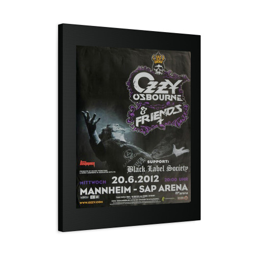 Ozzy Osbourne Black Sabbath Mannheim 2012 Canvas Print Poster
