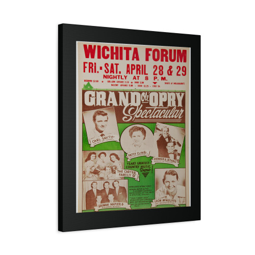 Patsy Cline 1961 Wichita Ks Concert Highlighting Walking Canvas Print Poster