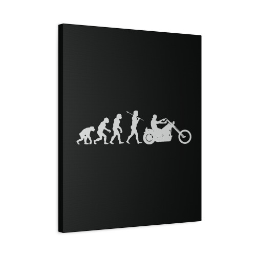 Evolution Harley Evolution Of Man To Harley Davidson Canvas Print Poster