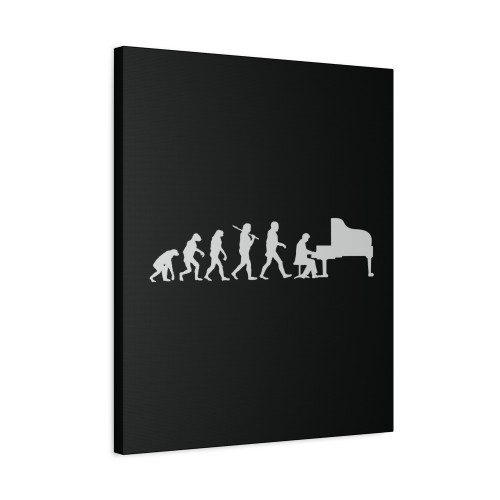 Evolution Of A Piano Player Pianist Evolution Of Human Mankind Funny Science Canvas Print Poster