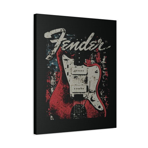Fender Distressed Guitar Canvas Print Poster