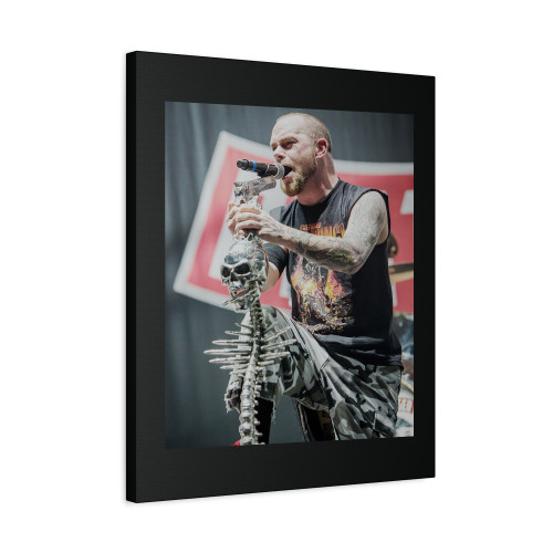 Five Finger Death Punch Ivan Moody On Stage With Skull Altar Canvas Print Poster