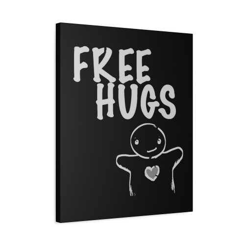 Free Hugs Ask Cute Canvas Print Poster