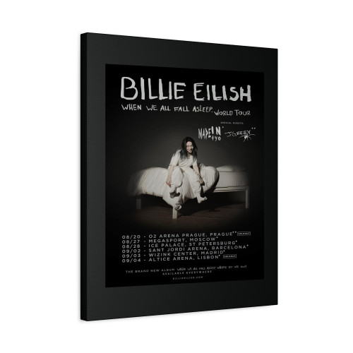 Billie In Europe On The When We All Fall Asleep Concert Canvas Print Poster