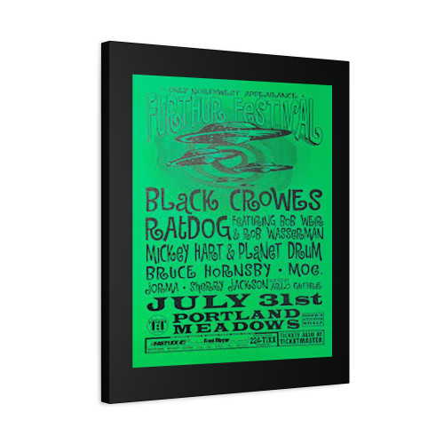 Black Crowes Furthur Festival Canvas Print Poster
