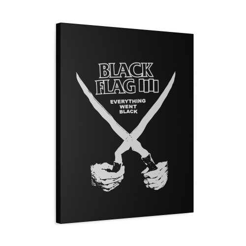 Black Flag Everything Went Black Scissors Shears Canvas Print Poster