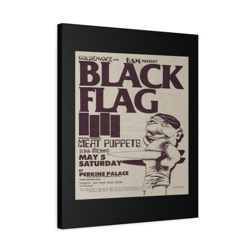 Black Flag Tour Gig Canvas Print Poster
