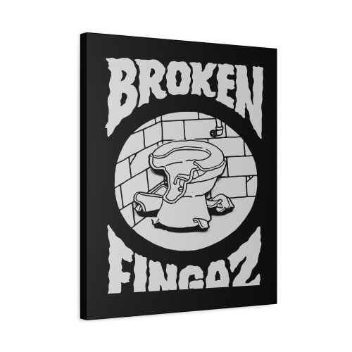 Broken Fingaz Broken Toilet Canvas Print Poster