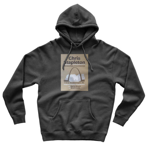 2018 Chris Stapleton Maryland Heights Silkscreen Concert Poster Hoodie