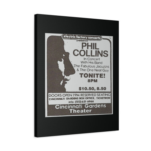 Phil Collins Hello I Must Be Going Tour 1982 1983 Canvas Print Poster