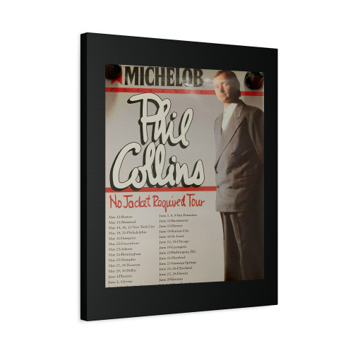 Phil Collins No Jacket Required Tour Schedule Canvas Print Poster