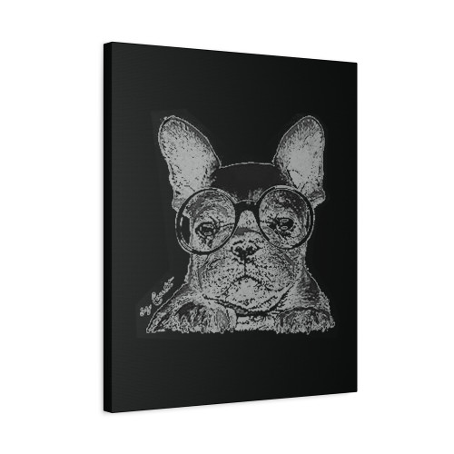 Pug Dog Glassess B Canvas Print Poster Pug Dog Glassess B Canvas Print Poster
