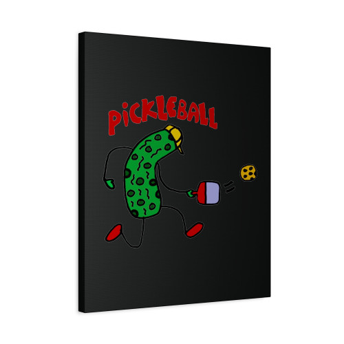 Funny Pickle Playing Pickleball Canvas Print Poster