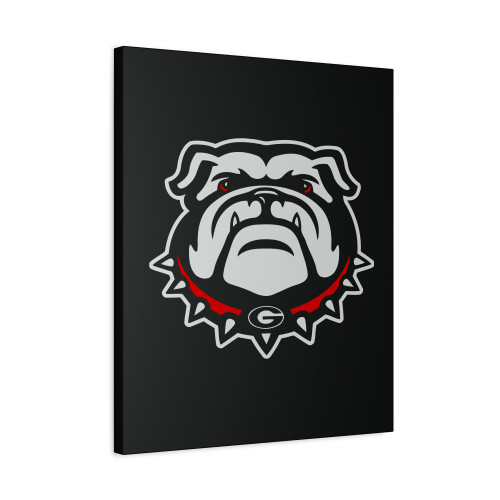 Georgia Bulldog Head Canvas Print Poster