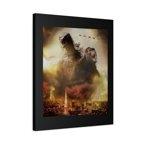 Godzilla Vs Kong Squaring Up Canvas Print Poster