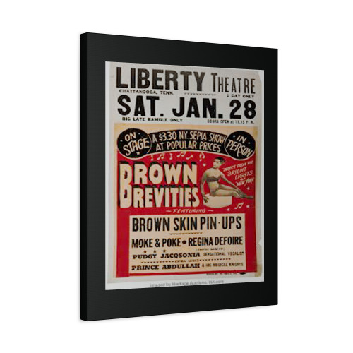 Brown Brevities Liberty Theatre Concert Canvas Print Poster