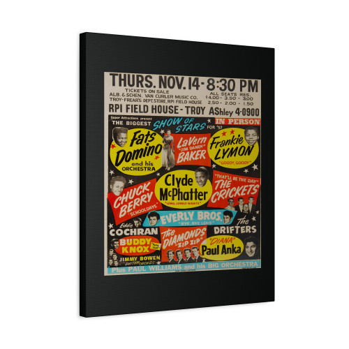 Buddy Holly Chuck Berry Eddie Cochran Everly Bros 1957 Biggest Canvas Print Poster
