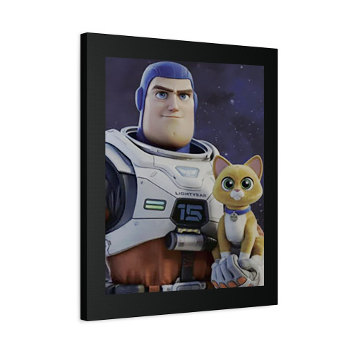 Buzz Lightyear New Movie Cat Robot Sox Astronaut Space Toy Story Sequel Pixar Canvas Print Poster