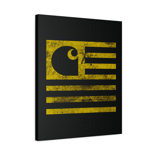 Carhartt Flag Logo Grunge Canvas Print Poster