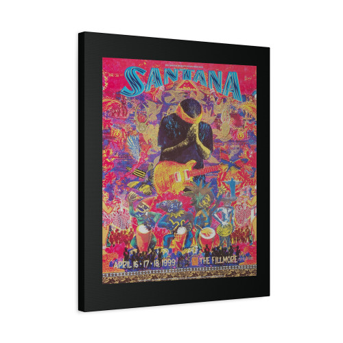 Carlos Santana Vintage Concert Canvas Print Poster