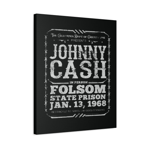 Cash At Folsom Prison Canvas Print Poster