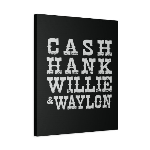 Cash Hank Willie Waylon Country Music Concert Canvas Print Poster