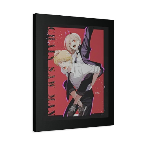 Chainsaw Man Denji And Power Canvas Print Poster Chainsaw Man Denji And Power Canvas Print Poster