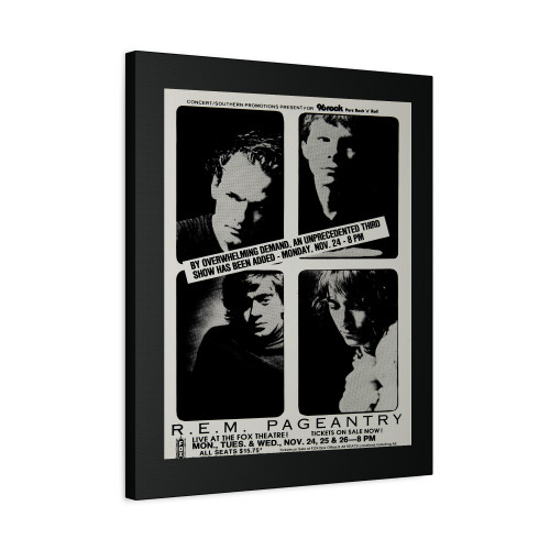 R E M Fox Theater Atlanta Concert Canvas Print Poster