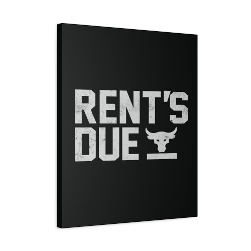 Rent Is Due The Rock Under Armour Grunge Canvas Print Poster