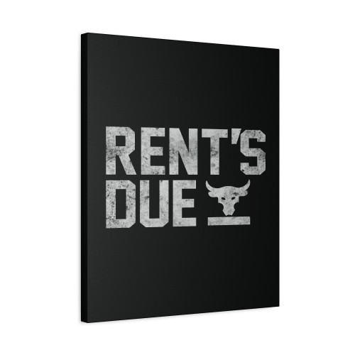 Rent''s Due The Rock Under Armour Grunge Canvas Print Poster