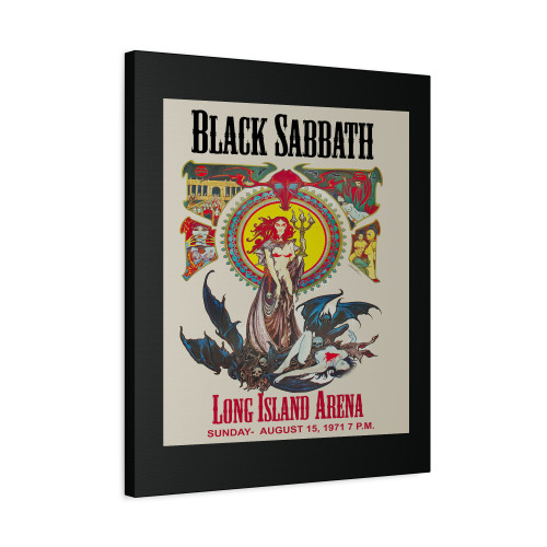 Rock Ozzy Osbourne & Black Sabbath At Long Island Arena Concert 1971 Canvas Print Poster