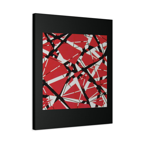 Guitar Pattern Black Red Stripes Band Canvas Print Poster