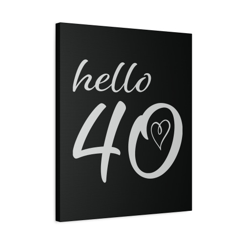 Hello Forty 40 Years Old Canvas Print Poster Hello Forty 40 Years Old Canvas Print Poster