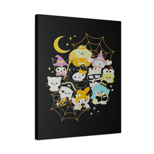 Hello Kitty And Friends Halloween Canvas Print Poster