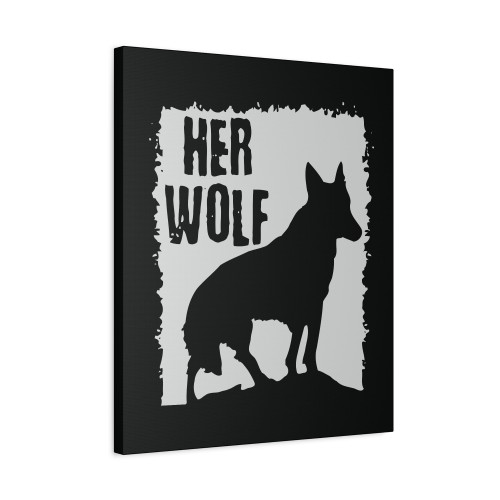 Her Wolf Canvas Print Poster