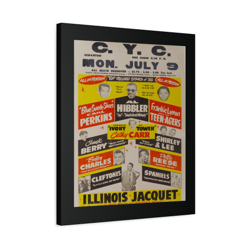 Chuck Berry Carl Perkins Top Record Stars Canvas Print Poster