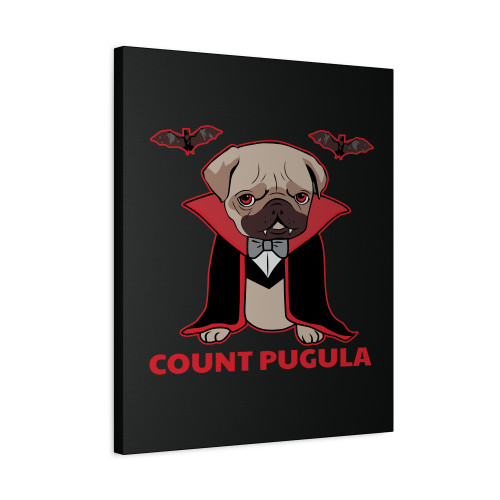 Count Pugula Halloween Funny And Cute Pug Vampire Canvas Print Poster
