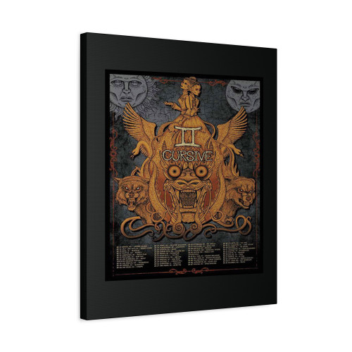 Cursive Gemini Tour Canvas Print Poster